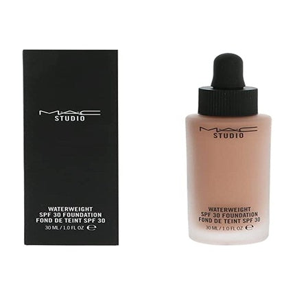 MAC Studio Waterweight SPF 30 Foundation NW30, 30ml - Lightweight Liquid Foundation with SPF 30