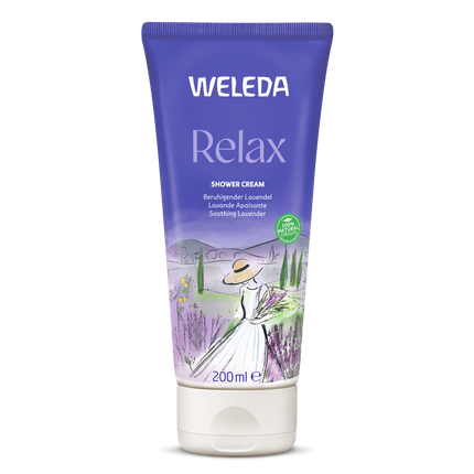Relax Shower Cream Lavender, 200ml Nourishing Body Cleanser