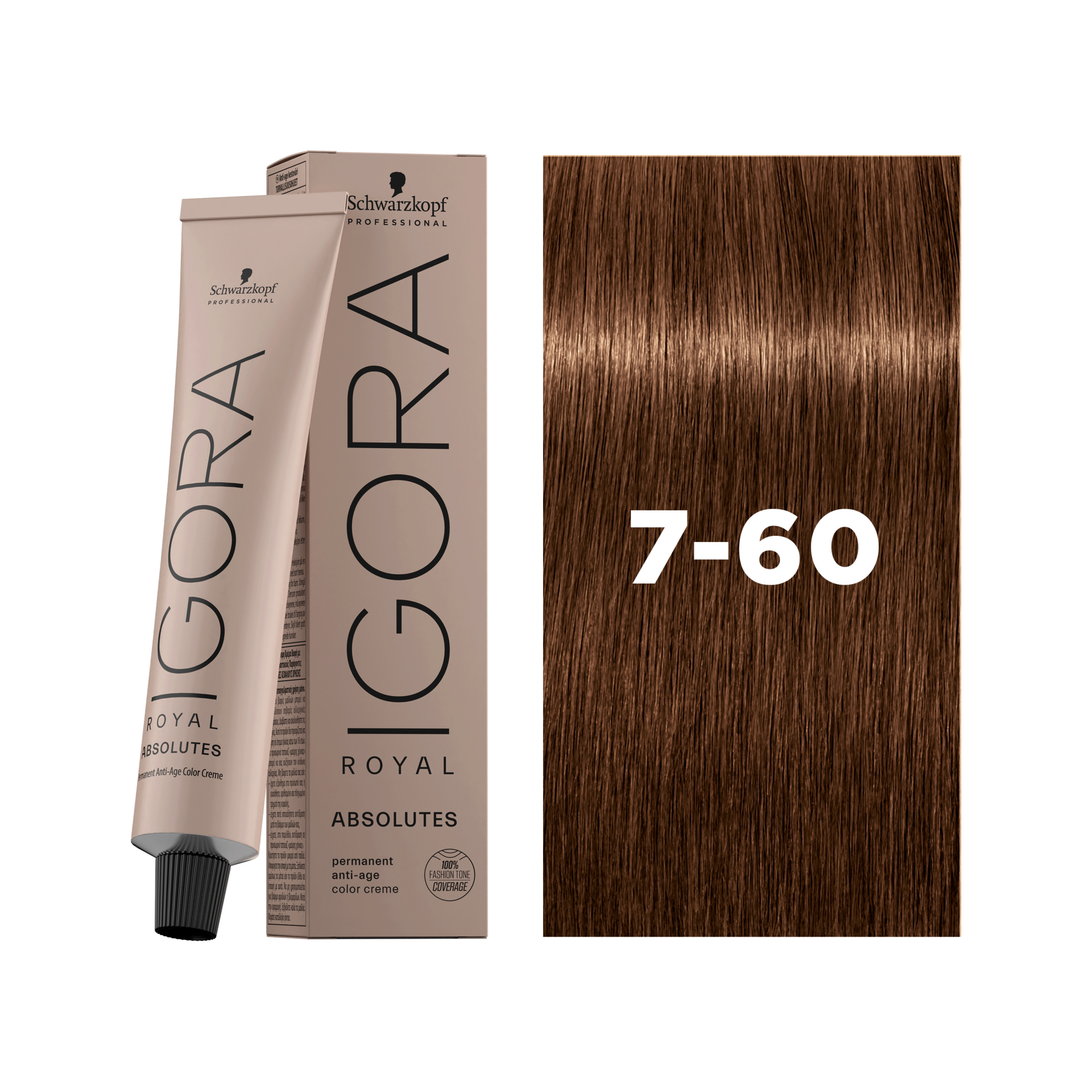 Schwarzkopf Professional Igora Royal Absolutes 7-60 Medium Blonde Chocolate Natural, 60ml Buy at Indicrest