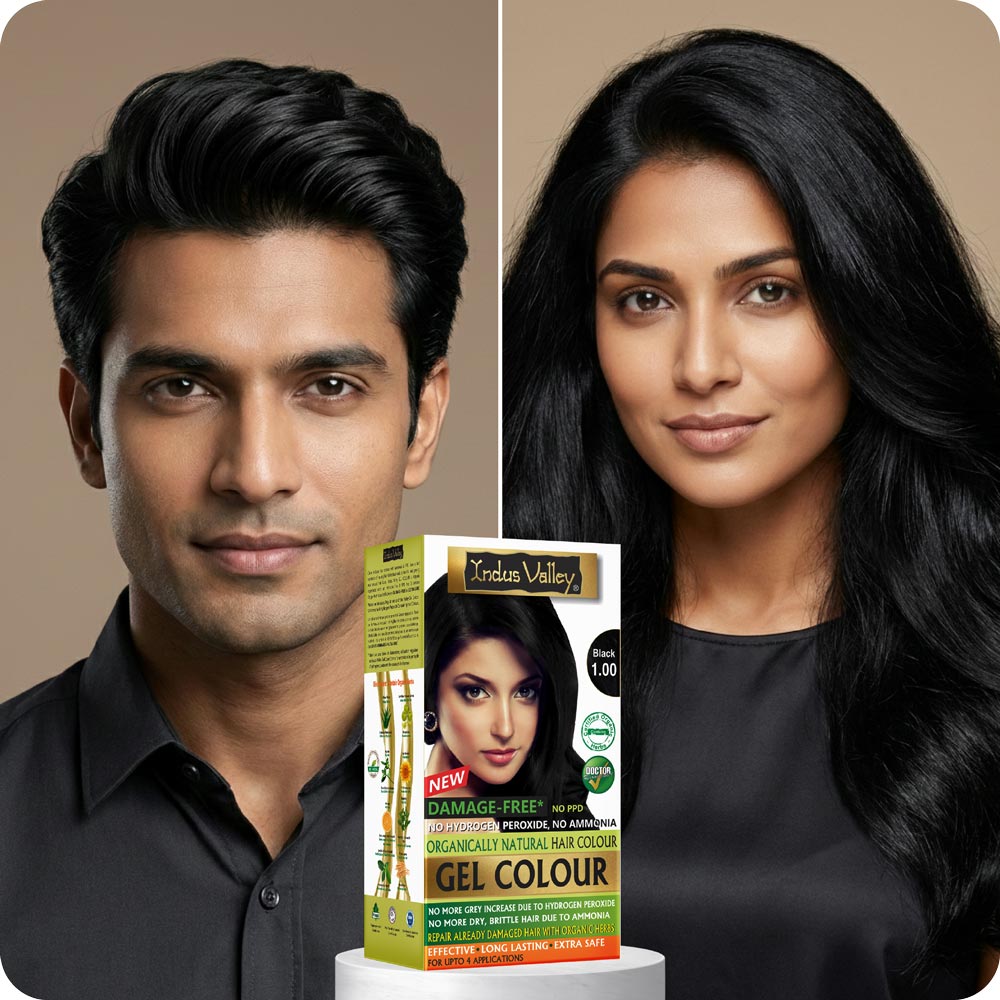 Indus Valley PPD Free Gel Hair Colour Black 220ml Buy at Indicrest
