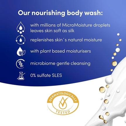 Dove Advanced Care Deeply Nourishing Body Wash with Skin Natural Nourishers, 500ml