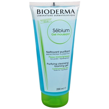 Bioderma Sébium Foaming Cleansing Gel, 200ml – Purifying Face Cleanser for Combination & Oily Skin