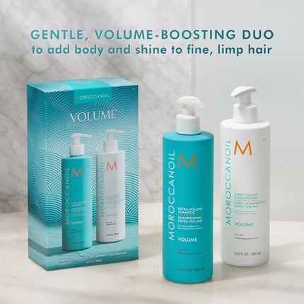 Moroccanoil Extra Volume Shampoo & Conditioner Duo | Volumizing Hair Care Set for Fine & Limp Hair