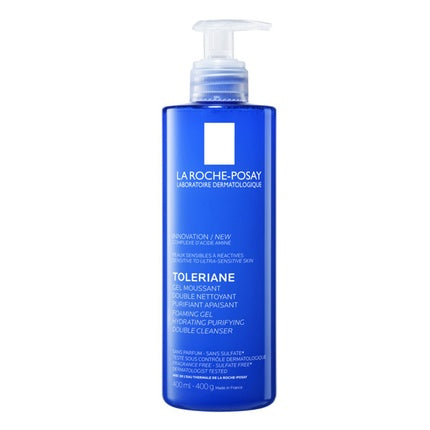 La Roche-Posay Toleriane Foaming Gel Double Cleanser, 400ml Gentle Face Cleanser for Sensitive Skin