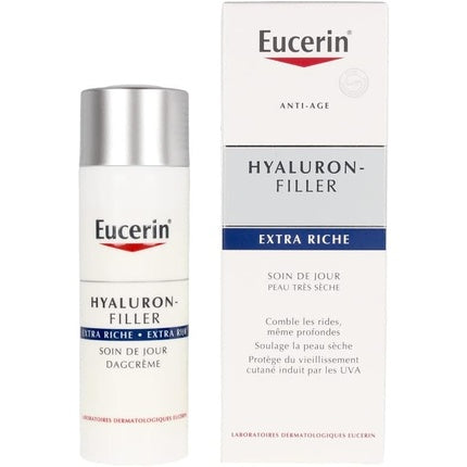 Eucerin Hyaluron-Filler Extra Rich Day Cream, 50ml Intensive Moisturizing Anti-Age Face Cream with Hyaluronic Acid