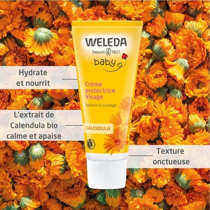 Weleda Baby Calendula Protective Face Cream, 50ml – Gentle Moisturising Face Cream for Delicate Baby Skin