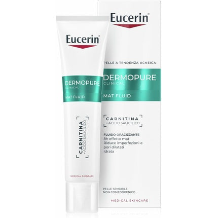 Eucerin DermoPure Clinical Mattifying Fluid, 40ml | Mattifying Face Cream for Oily & Blemish-Prone Skin