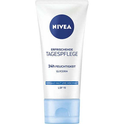 Nivea Moisturizing Day Cream for Normal & Combination Skin SPF 15, 50ml | Daily Hydrating Face Moisturiser