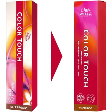 Wella Professionals Color Touch Deep Browns 4/77 Hair Color, 60ml | Demi-Permanent Medium Brown Intensive Hair Color