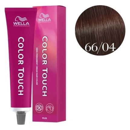 Wella Professionals Color Touch Plus 66/04 Intensive Natural Red Demi-Permanent Hair Color, 60ml