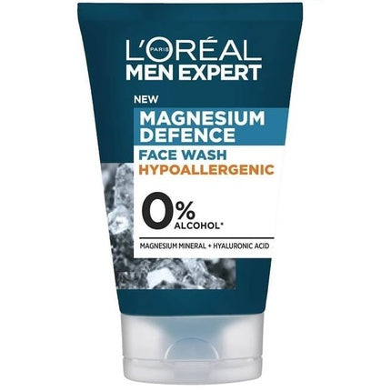 L’Oréal Paris Men Expert Magnesium Defense Face Wash, 100ml Daily Strengthening Cleanser for Men