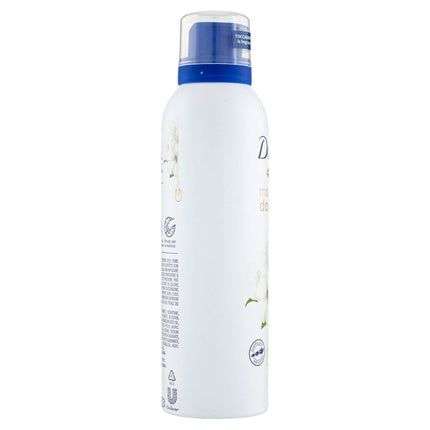 Dove Moisturizing Shower Mousse with Cotton Oil, 200ml | Nourishing Body Cleanser