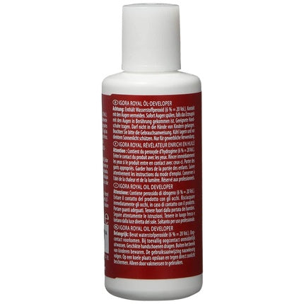 Schwarzkopf Professional IGORA Royal Oil Developer 6% (20 Vol) Mini, 60ml | Professional Hair Color Developer