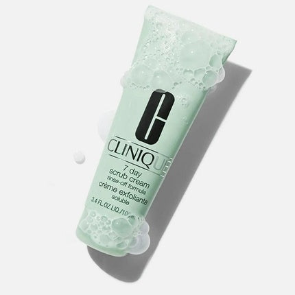Clinique 7 Day Scrub Cream Rinse-Off Formula, 100ml Gentle Facial Exfoliating Scrub for All Skin Types