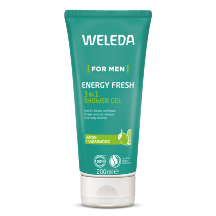 Weleda For Men Energy Fresh 3in1 Shower Gel for Face, Body & Hair, 200ml