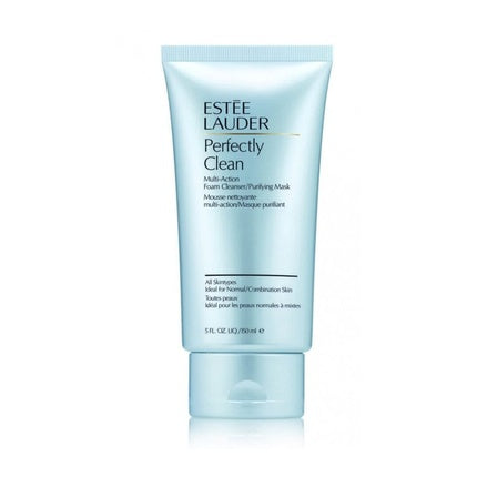 Estée Lauder Perfectly Clean Multi-Action Foam Cleanser & Purifying Mask Unisex Face Cleanser, 5oz (150ml)