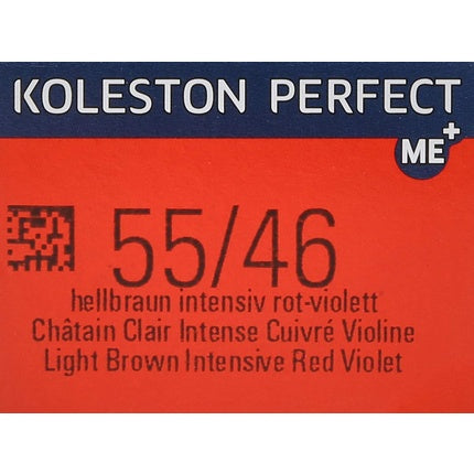 Wella Professionals Koleston Perfect ME+ Vibrant Reds 55/46 Light Brown Intense Red Violet, 60ml Permanent Hair Color