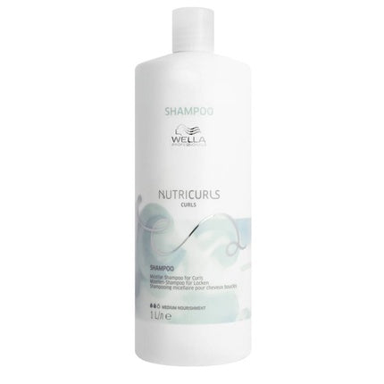 Wella Professionals Nutricurls Shampoo for Curly Hair, 1000ml Nourishing Shampoo for Waves & Curls
