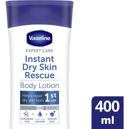 Vaseline Instant Dry Skin Rescue Body Lotion, 400ml Daily Moisturising Lotion for Dry Skin