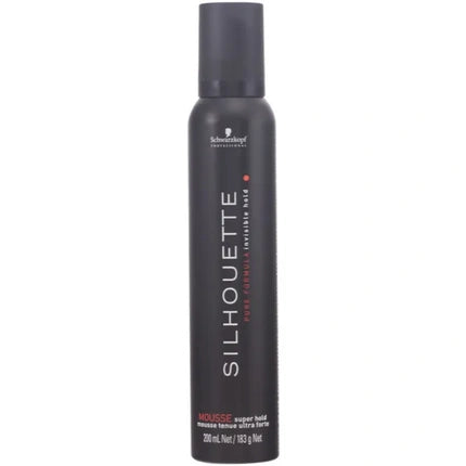 Schwarzkopf Professional Silhouette Super Hold Mousse, 200ml Hair Thickening Styling Mousse with Strong Hold