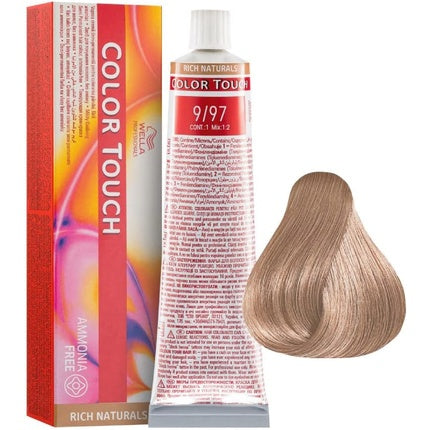 Wella Professionals Color Touch Rich Naturals 9/97 Very Light Blonde Cendre Demi-Permanent Hair Color Ammonia-Free, 60ml