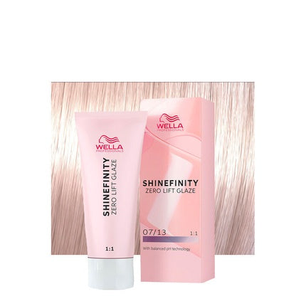 Wella Professionals Shinefinity Color Glaze 07/13 Toffee Cream Medium Blonde Ash Gold Demi-Permanent Hair Color, 60ml