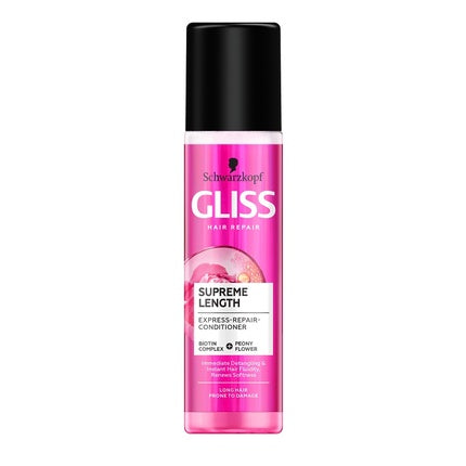 Schwarzkopf Gliss Supreme Length Express-Repair Conditioner, 200ml Leave-In Conditioner for Long & Damage-Prone Hair