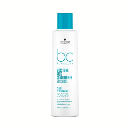 Schwarzkopf Professional BC Bonacure Moisture Kick Conditioner, 200ml | Hydrating Conditioner for Dry, Curly & Brittle Hair