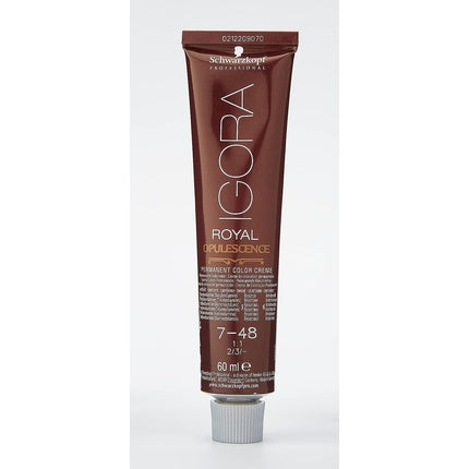 Schwarzkopf Professional Igora Opulescence 7-48 Medium Blonde Beige Red Permanent Hair Colour, 60ml