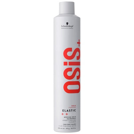 Schwarzkopf Professional OSiS+ Elastic Flexible Hold Hair Spray, 500ml | Medium Hold Brushable Styling Spray