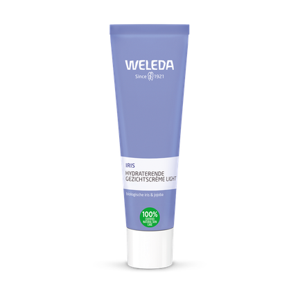 Weleda Iris Hydrating Face Cream Light – Lightweight Daily Moisturiser for Normal to Combination Skin