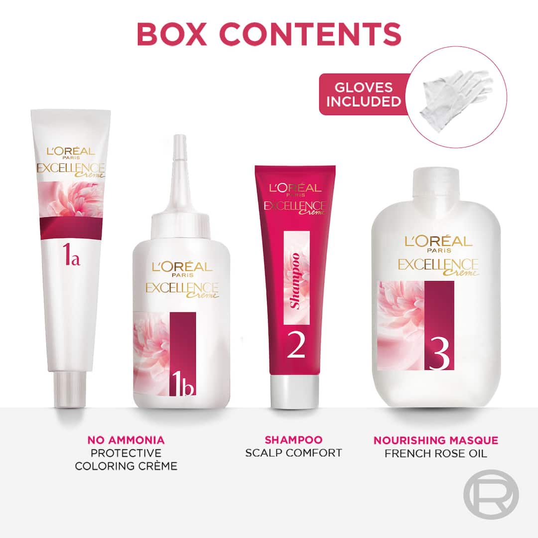 L'Oreal  Paris Excellence Creme Hair Color 3.16 Burgundy, 100g+72ml5