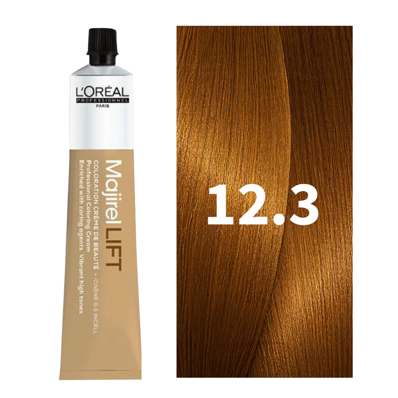 L'Oreal Professionnel Paris Majirel LIFT – 12.3 (Golden Very Light Brown) 49.5 g Indicrest Buy at Indicrest