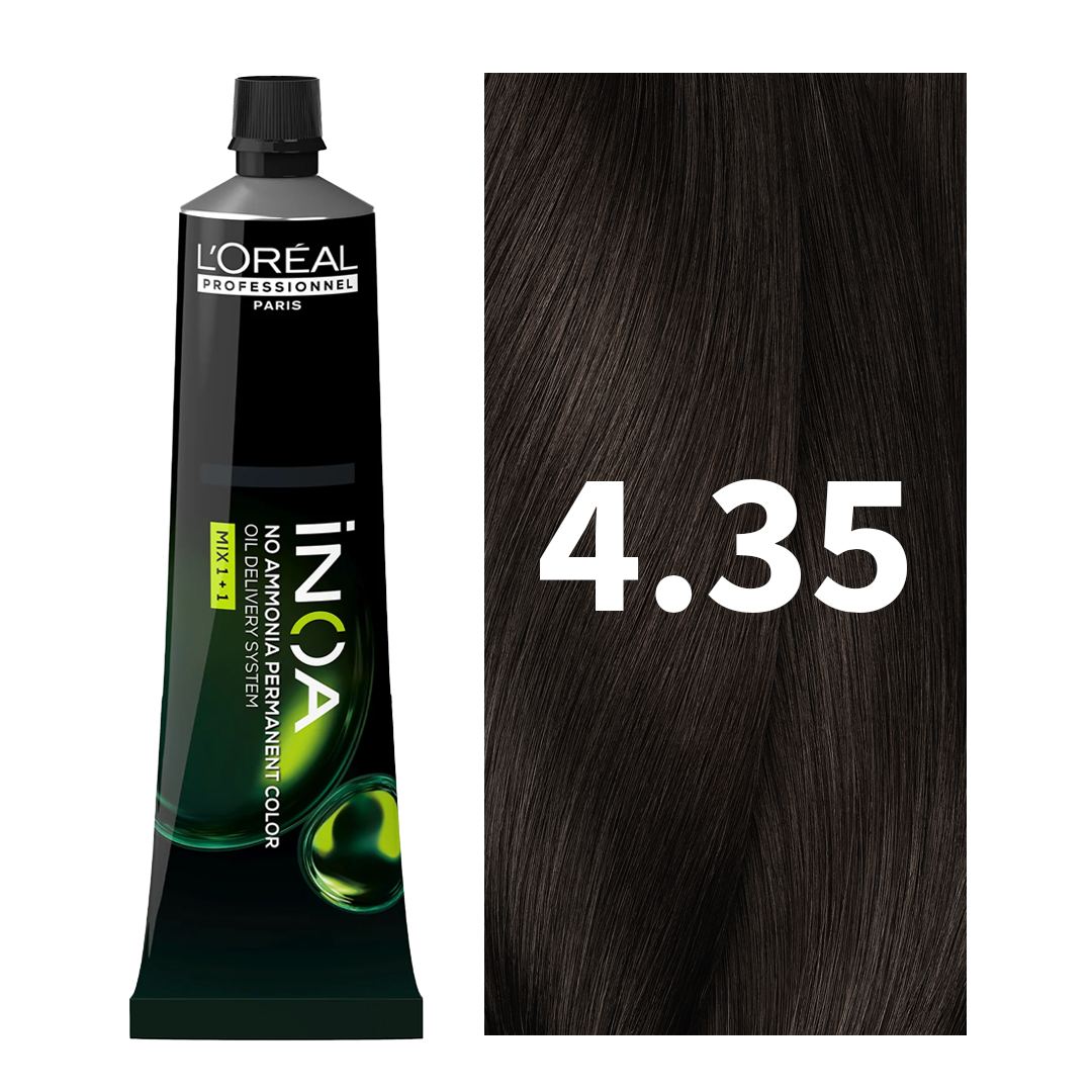 L'Oreal Professionnel Paris iNOA – 4.35 (Golden Mahogany Brown) Ammonia-Free Hair Color, 60g at Indicrest Buy at Indicrest