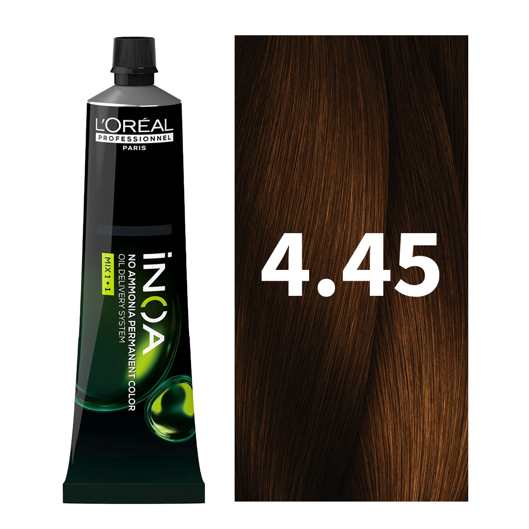 L'Oreal Professionnel Paris iNOA – 4.45 (Copper Mahogany Brown) Ammonia-Free Hair Color, 60g at Indicrest Buy at Indicrest