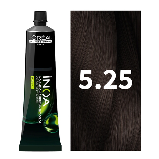 L'Oreal Professionnel Paris iNOA – 5.25 (Light Iridescent Mahogany Brown) Ammonia-Free Hair Color, 60g at Indicrest Buy at Indicrest