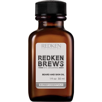 Redken Brews Beard & Skin Oil, 30ml – Lightweight Beard Oil & Skin Conditioner for Soft, Healthy-Looking Beard