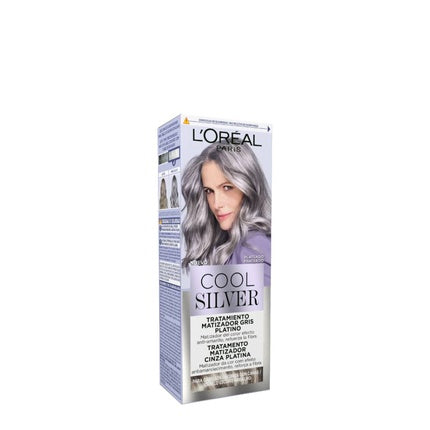 L'Oréal Paris Cool Silver Hair Care, 114ml Silver Hair Toning Treatment for Blonde, Grey & Silver Hair