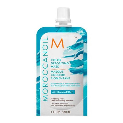 Moroccanoil Color Depositing Mask Aquamarine, 30ml - Temporary Color-Enhancing Hair Mask