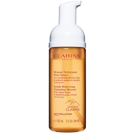 Clarins Gentle Exfoliating Cleansing Mousse, 150ml Foaming Face Cleanser with Gentle Exfoliation