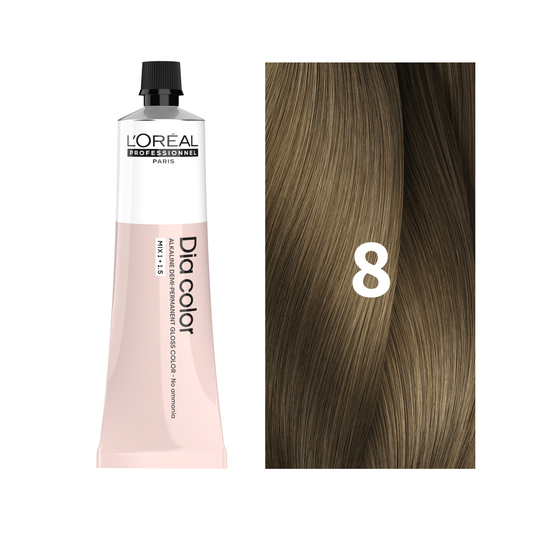 L'Oreal Professionnel Paris Dia Color 8 Hair Color, 60ml Buy at Indicrest