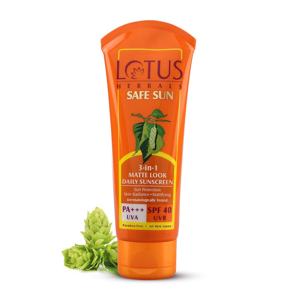 Lotus Herbals Safe Sun 3-In-1 Matte Look Daily SunScreen PA+++UVA, SPF 40, (50g) - Indicrest Buy at Indicrest Image 2
