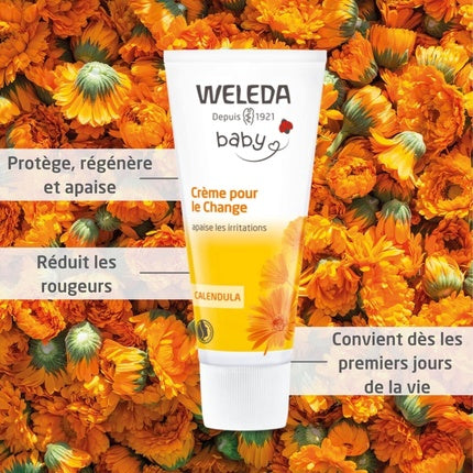 Weleda Baby Calendula Nappy Change Cream, 75ml Pack of 2 Gentle Diaper Rash Barrier Cream