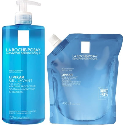 La Roche-Posay Lipikar Gel Lavant Gentle Cleansing Gel for Face & Body, 400ml