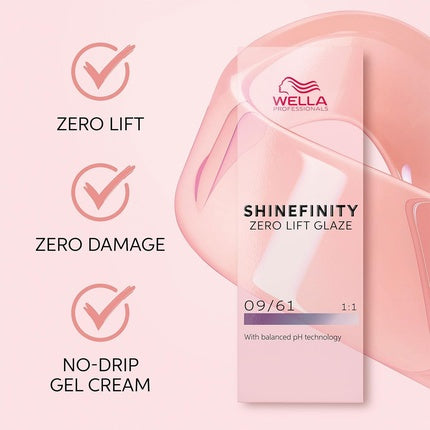 Wella Professionals Shinefinity Zero Lift Glaze 010/0 Light Blonde Natural Demi-Permanent Hair Color, 60ml