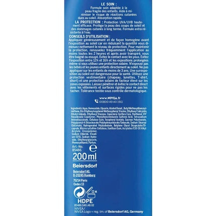 Nivea Sun Kids Protect & Play Sunscreen Lotion SPF 50+ (200ml) Water Resistant Sun Protection for Children