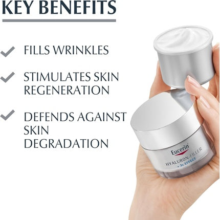 Eucerin Hyaluron-Filler Day Cream SPF 15 for Dry Skin Refill, 50ml – Anti-Wrinkle Moisturising Face Cream