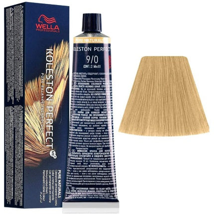 Wella Professionals Koleston Perfect Me+ Pure Naturals 9/0 Very Light Blonde Permanent Hair Color, 60ml