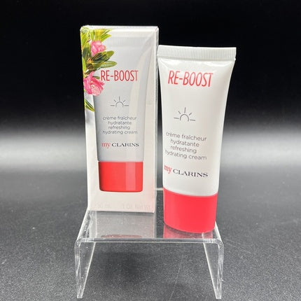 My Clarins RE-BOOST Refreshing Hydrating Cream, 30ml (1oz) with Goji Berry Extract Vegan Face Moisturizer