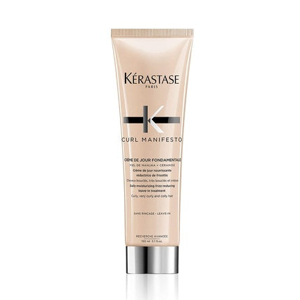 Kerastase Curl Manifesto Creme De Jour Fondamentale Anti-Frizz Day Cream, 150ml | Leave-In Moisturizing Hair Cream for Curly Hair